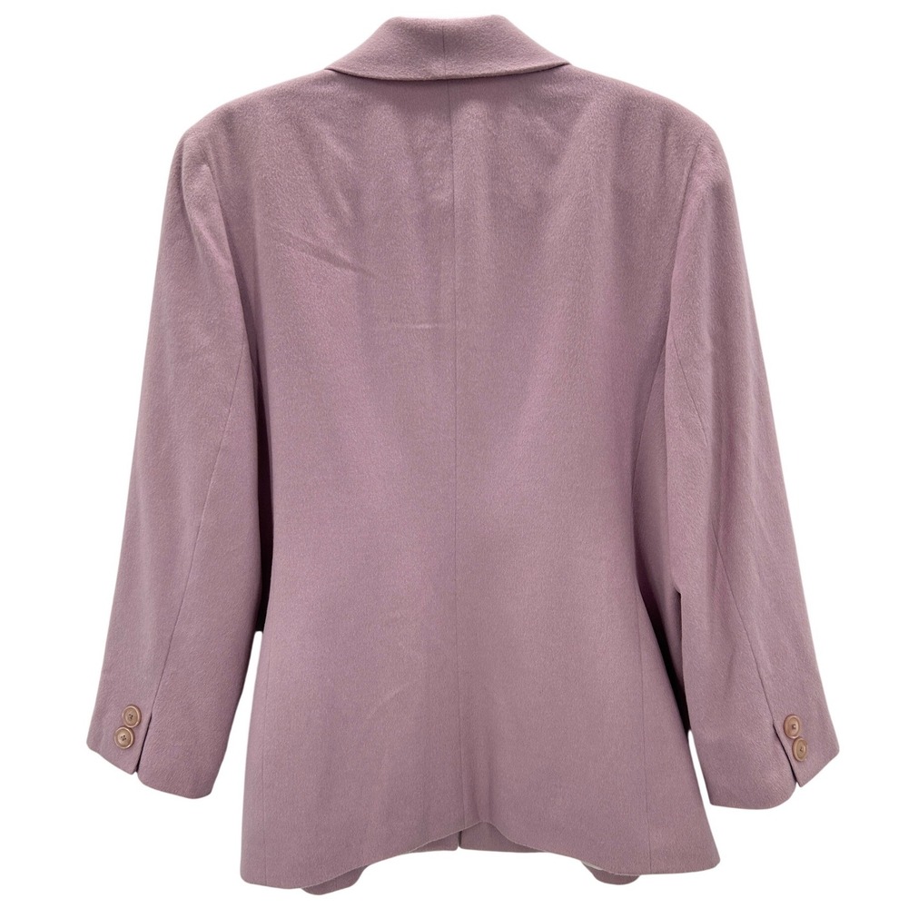 VTG Austin Reed London Womens Lilac Wool Angora Blazer Jacket Size 16 Pastel - Picture 2 of 10